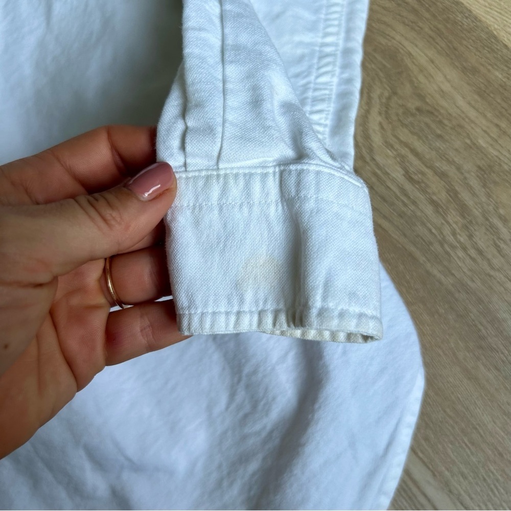 Ralph Lauren White Oxford Button-Down Long Sleeve Shirt - Picture 5 of 6